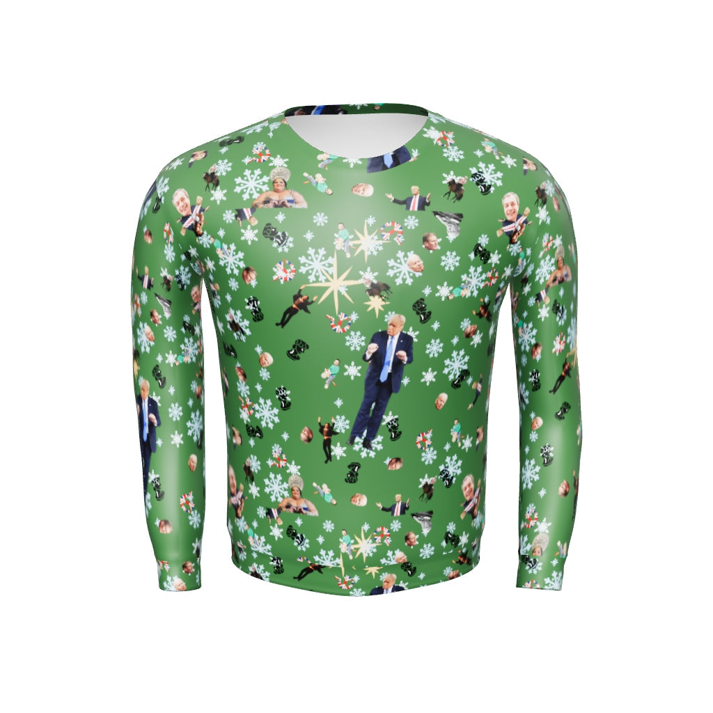 Green Trumpmas Jumper