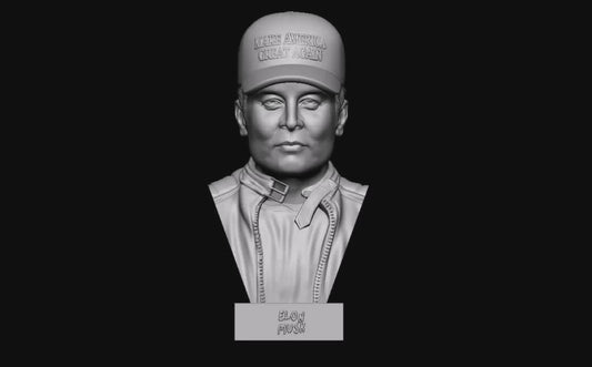 MAGA Elon Musk Bust