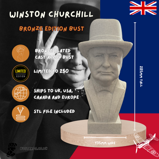 Winston Churchill Large Bronze Edition Bust