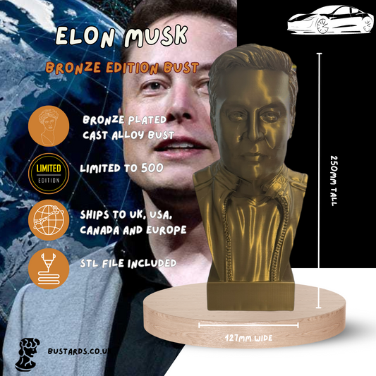 Elon Musk Large Bronze Edition Bust