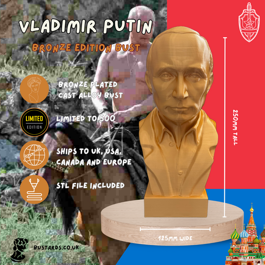 Vladimir Putin Large Bronze Edition Bust